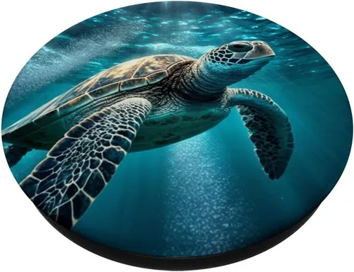 Vista 2 de Sea Turtle Beach Turtles Design PC PopSockets PopGrip intercambiable