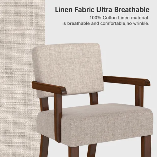 Vista 6 de FAGAGA Silla decorativa, sillas de sala de estar de gran tamaño con asiento suave y reposabrazos para salas de estar y comedor