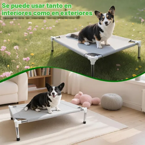 Vista 6 de Makerfire Cama Elevada para Perros, Catre Elevado para Interiores/Exteriores para Perros Pequeños, Cama Desmontable para Mascotas con Patas