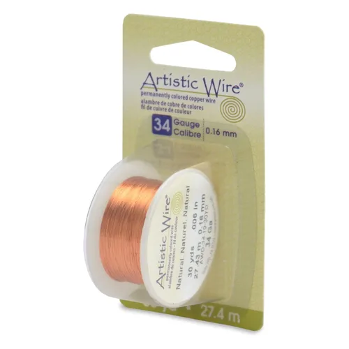 Vista 36 de Artistic Wire, alambre para manualidades de calibre 18, resistente a las manchas, color cobre envejecido en color latón antiguo, 4 yardas