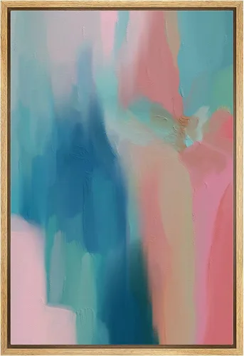 Vista 26 de MUDECOR Impresión en Lienzo Enmarcado Arte de Pared Pincelada Floral Abstracta en Tonos Neutros Cálidos Tonos Terrosos Ilustraciones Minimalismo