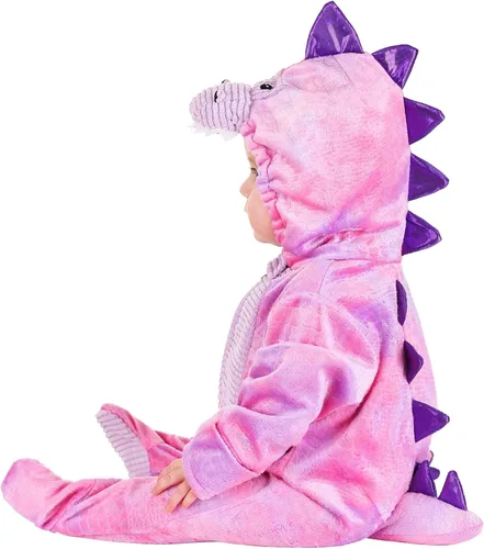 Vista 6 de Disfraz de dinosaurio rosa soñoliento infantil Rosado talla única