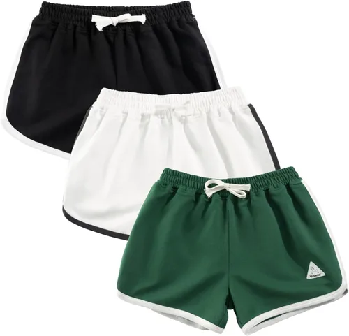 Vista 26 de Rolanko Pantalones cortos activos de delfín para niñas, paquete de 3 unidades, ciclismo, correr, verano, playa, atletismo, deportes, 4-14 años