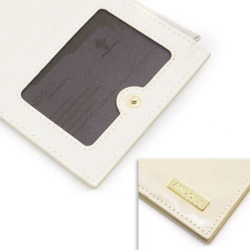 Vista 5 de ANDOILT - Cartera de cuero genuino para mujer con bloqueo RFID para tarjeta de crédito con cremallera