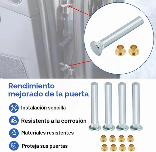 Vista 3 de Kit de reparación de bujes y pasador de bisagra de puerta delantera MXSAG