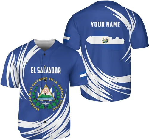 Vista 22 de Parvii Camiseta de béisbol personalizada de El Salvador Orgulloso, camiseta de El Salvador, camiseta de El Salvador, Jersey de El Salvador