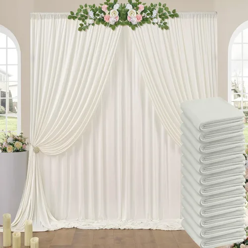Vista 84 de Cortinas de fondo negras negras sin arrugas para fiestas, cortinas de tela gruesa para telón de fondo de fotos para cumpleaños, bodas, baby shower