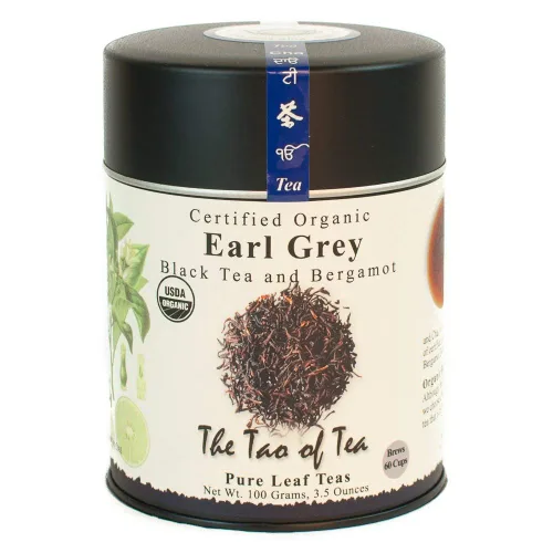 Vista 5 de Té negro "Earl Grey" en hoja suelta, lata de 3.5 onzas, de The Tao of Tea