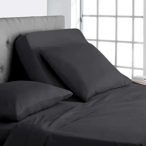 Vista 8 de Online Bedding Linen Flex Top - Cama tamaño Queen, 800 hilos, algodón egipcio de 18 pulgadas, sábanas divididas de bolsillo profundo para dormir