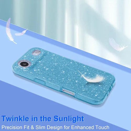 Vista 2 de MATEPROX - Funda compatible con iPhone Air de 6.5' [2025], carcasa protectora de 3 capas con purpurina brillante y tendencia, anti-arañazos y a