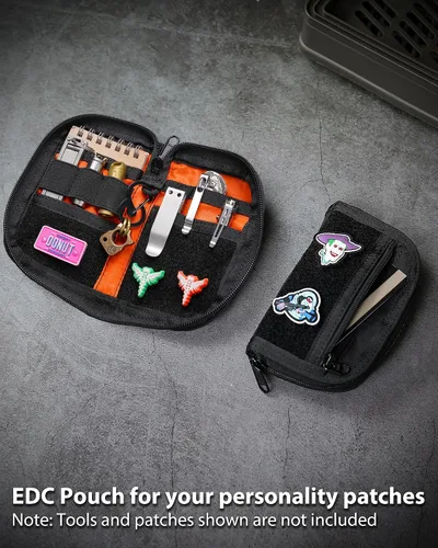Vista 7 de VIPERADE VE21 Bolsa EDC pequeña organizadora de bolsillo con 9 compartimentos, bolsa de herramientas de bolsillo con panel de visualización de Negro
