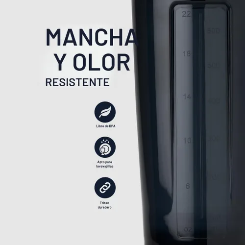 Vista 5 de BlenderBottle - Botella agitadora Pro Series ideal para batidos de proteínas y preentrenamiento, 28 onzas, color negro