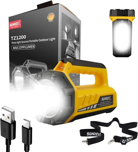 Vista 8 de SUNREI 2000LM - Linterna de caja recargable, linterna de emergencia