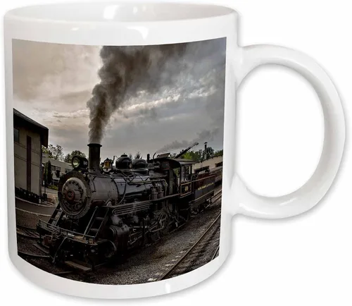 Vista 12 de 3dRose Foto de una taza negra de dos tonos de 11 oz de motor de vapor