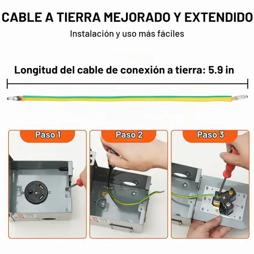 Vista 6 de VEVOR Caja de toma de corriente para RV de 30 amperios, 125/250 voltios, caja de receptáculo para RV exterior cerrada con cerradura, NEMA TT-30R