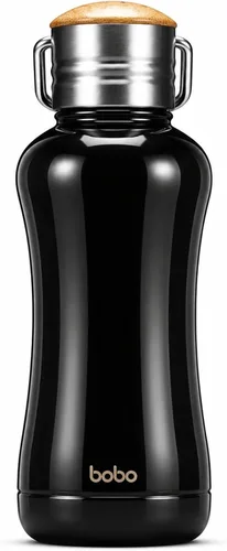 Vista 11 de YOHKOH Mini Botella de Agua Aislada al Vacío Con Tapa de Bambú - Botella de Agua Térmica de Acero Inoxidable para Mujeres, Niñas, Niños, Botella