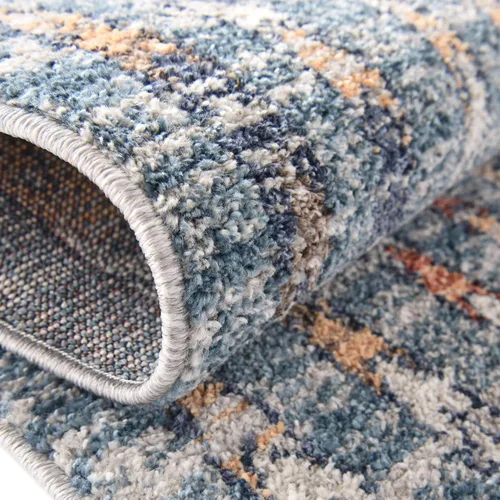 Vista 5 de Unique Loom Aramis Collection - Alfombra rectangular de 2 x 3 pies 1 pulgada, color azul y marfil
