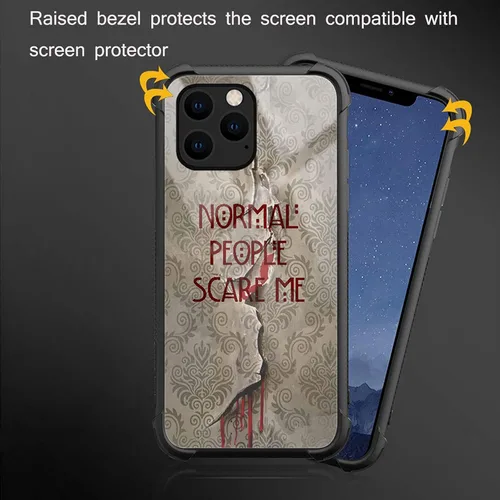 Vista 3 de CARLOCA Funda compatible con iPhone 13 Mini, diseño gráfico de American Horror Story, a prueba de golpes, antiarañazos, de acrílico duro para iPhone