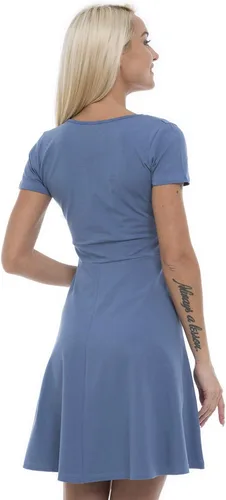 Vista 2 de Lunarable Vestido de verano con flechas A Line para mujer, arreglo triangular retro, cuello en V cruzado