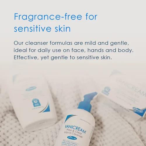 Vista 4 de Vanicream Limpiador líquido, 8 onzas líquidas, fórmula sin perfume, sin gluten para pieles sensibles