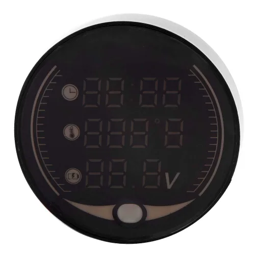 Vista 7 de KIMISS Termómetro electrónico 3 en 1 para motocicleta, voltímetro digital, reloj de tiempo, medidor de temperatura