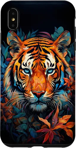 Vista 11 de Watercolor Tiger Face Design Wild Animal Big Cat Tiger Case for iPhone 17