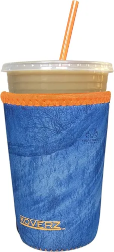 Vista 64 de Funda Koverz para café helado, funda aislante de neopreno para taza, se ajusta a una taza de café de 32 Oz., lavable y reutilizable, accesorios