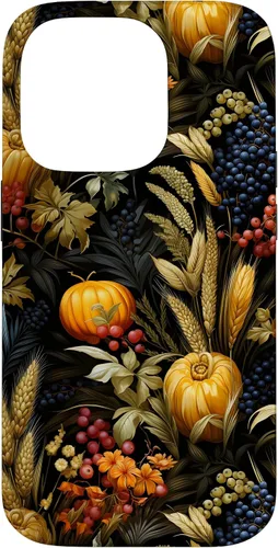Vista 16 de iPhone 12 mini otoño hojas caídas calabaza especia cosecha feliz otoño caso