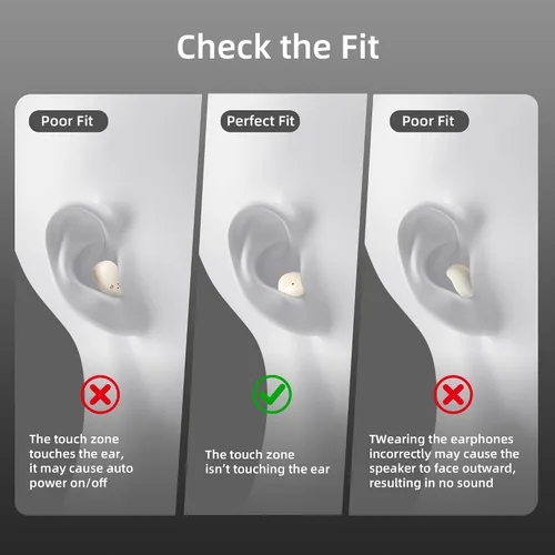 Vista 8 de Auriculares para dormir de lado, mini Bluetooth inalámbrico invisible 5.4, auriculares para dormir con pantalla LED, auriculares pequeños