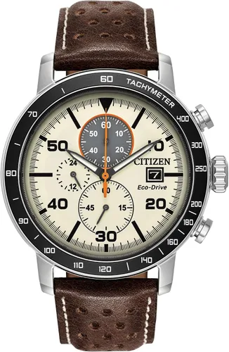 Vista 11 de Citizen Men's Eco-Drive Weekender Brycen Chronograph Watch in Stainless Steel