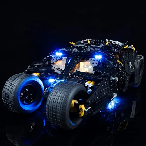 Vista 3 de Kyglaring Kit de iluminación LED solamente – Juego de luces diseñado para Lego DC Batman Batmobile Tumbler 76240 Kit de modelo de construcción – sin