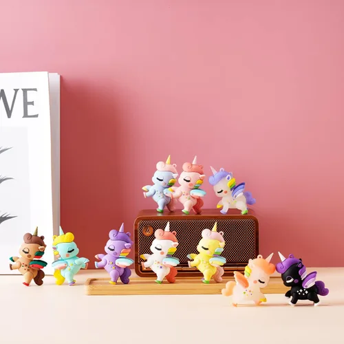 Vista 7 de HONYJOOM Lindo llavero de regalo Llavero de unicornio Kawaii Accesorios Llavero Mochila Dijes Llaves de Coche Llavero Llavero para Niños Niñas