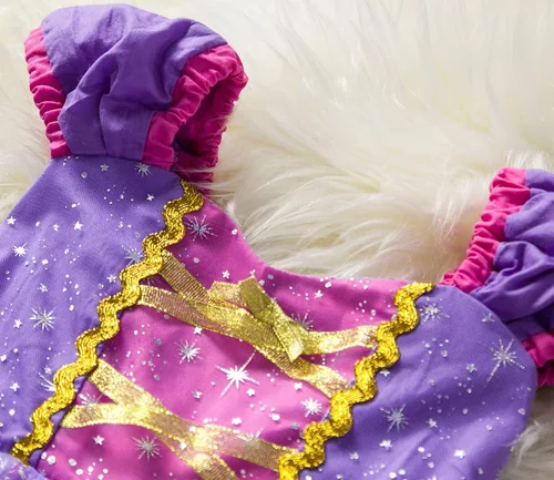 Vista 3 de HNXDYY Baby Girl Tutu Dress Bling Sequins Printed Princess Birthday Party Tutu Gown