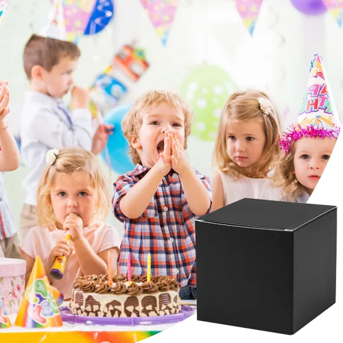 Vista 4 de 25 cajas de regalo de boda, cajas de regalo de papel de 3.15 x 3.15 x 3.15 pulgadas, caja de regalo pequeña para regalos, manualidades, cupcakes