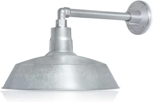 Vista 23 de 14 pulgadas. RLM Warehouse - Pantalla con brazo de cuello de cisne y bombilla Led A19 5000K de 9W