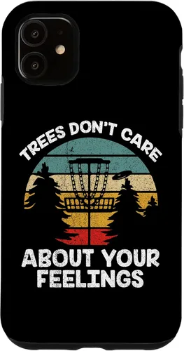 Vista 6 de Funda para iPhone 12 mini Trees Dont Care About Your Feelings Disc Golf Player Case
