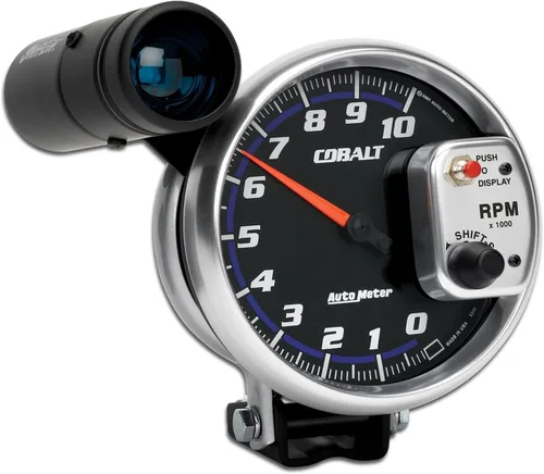 Vista 2 de Auto Meter 6299 - Tacómetro de montaje en pedestal de cobalto, calibre 5.000 pulgadas