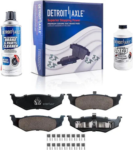 Vista 22 de Detroit Axle - Kit de freno trasero para Toyota Camry 2012-2017, Avalon Lexus ES300h ES350 2013-2018, repuesto de pastillas de freno de cerámica