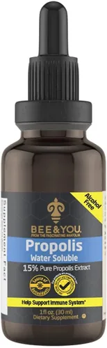 Vista 7 de BEE and You 15% Pure Propolis Water Soluble Extract - High Potency - Zero Sugar - Zero Calorie - Natural Immune Support&Sore Throat Relief