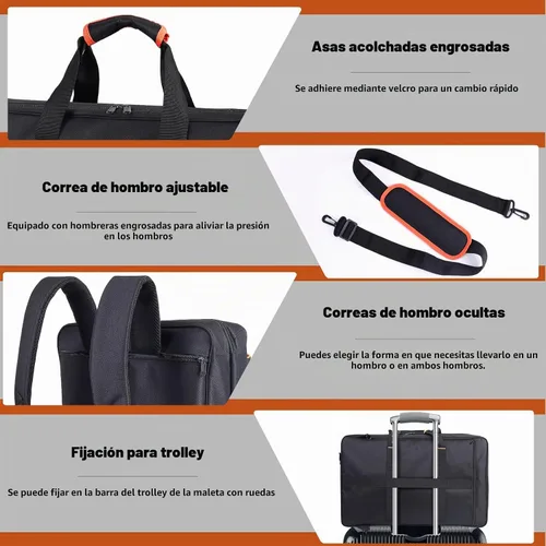 Vista 4 de Funda para controlador DJ para DDJ-FLX4/200/400/SR2/REV1 Numark Con acolchado grueso de EVA, correa de hombro ajustable, se adapta a portátiles