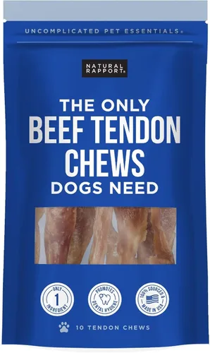 Vista 15 de Natural Rapport Golosinas para perros con tráquea de ternera, los únicos masticables de tráquea de carne de res que los perros necesitan, golosinas