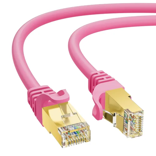 Vista 14 de Cable Ethernet Cat 7 de 0.6 pies, cable de Internet de alta velocidad de 10 Gbps, blindado SFTP, cobre puro OFC, cable de red LAN RJ45 CAT7