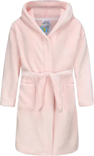 Vista 148 de E.W Apparel Bata de baño de forro polar con capucha para niños, bata suave y mullida para niños pequeños