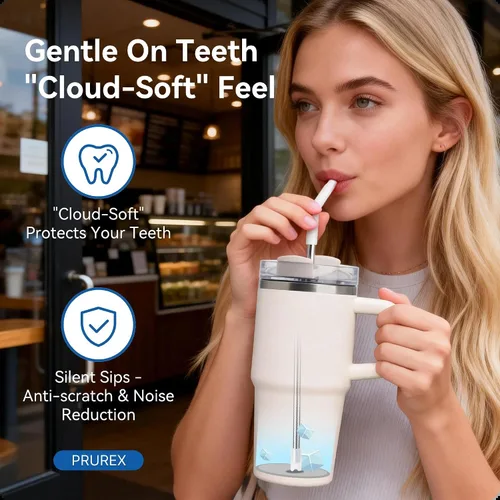 Vista 6 de Pajitas de acero inoxidable reutilizables para vaso Yeti de 20 onzas, taza Consejos 1