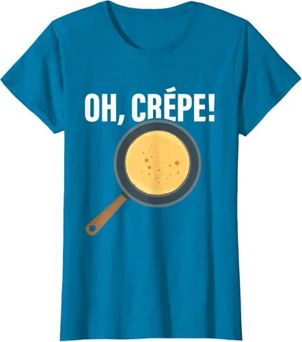 Vista 39 de Divertido juego de palabras "Oh, Crepe!" para crepes y pasteleros, Negro