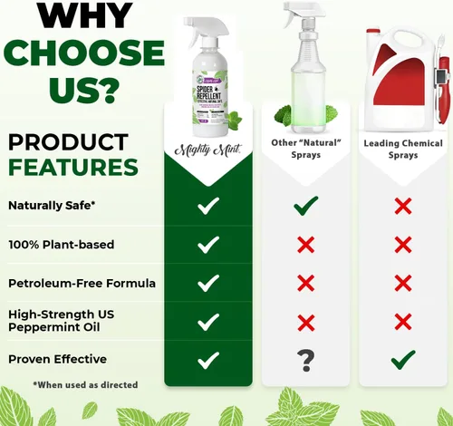 Vista 6 de Mighty Mint Aceite de menta repelente de arañas de 8 onzas, espray natural para arañas, insectos y más (paquete de 2)
