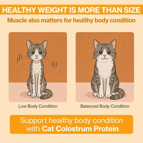 Vista 6 de Doctor By Suplemento de Proteína de Colóstrato para Gatos con Soporte Inmune y Crecimiento Muscular, Suave para la Digestión de Gatitos, Gatos