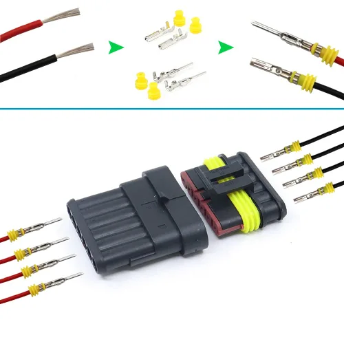 Vista 5 de 708 unidades, 43 kits de conectores de cable impermeables, kit de conectores eléctricos automotrices, terminales de enchufe para automóvil