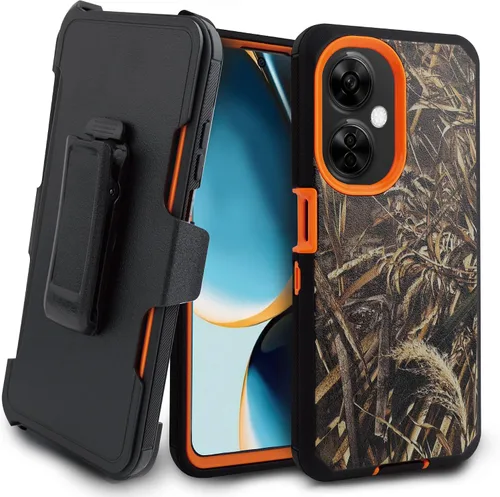 Vista 9 de Jackpotwireless - Funda para OnePlus Nord N30 5G, de cuerpo completo, resistente, de doble capa, a prueba de golpes, con soporte y protector de Negro