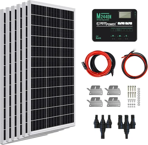 Vista 13 de ExpertPower Kit de panel solar de 400 W y 12 V Paneles solares mono-rígidos de 400 W, controlador de carga solar MPPT de 30 A RV, remolque